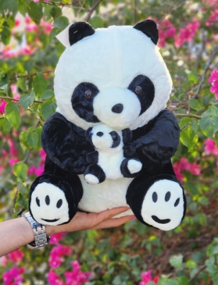 تصویر  عروسک پاندا بچه دار
