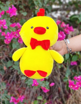 تصویر  عروسک جوجه پاپیون قرمز