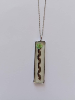 تصویر  پلاک موی یار طرح فر گلدار