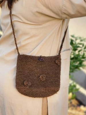 تصویر  کیف رافیا مدل نرگس